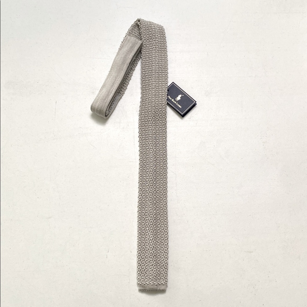 Polo Ralph Lauren Men's Grey Silk Knit Tie